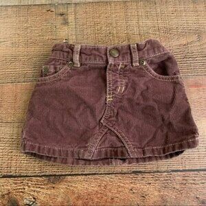 Old navy baby girls size 18-24M brown corduroy mini skirt